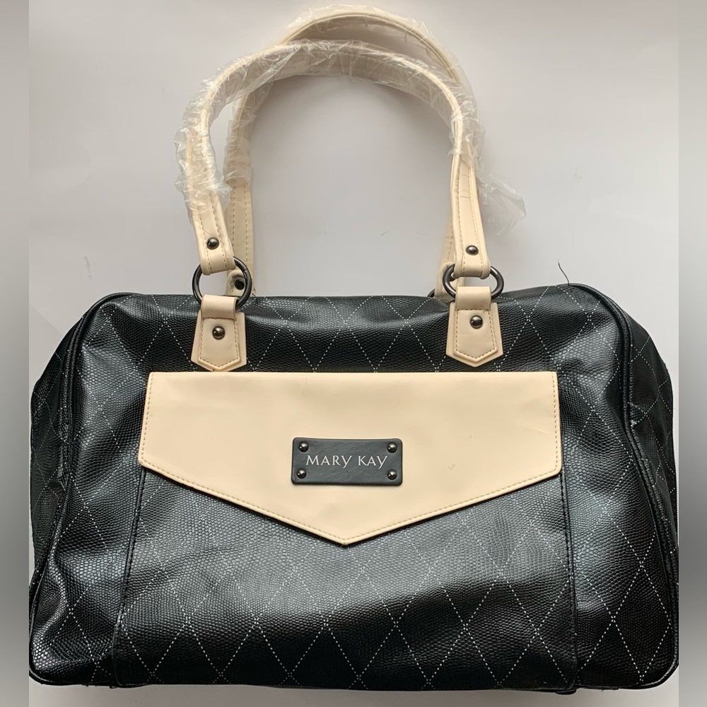 Mary Kay Deluxe Black Cream Consultant Cosmetic Travel Luggage Tote Makeup Bag